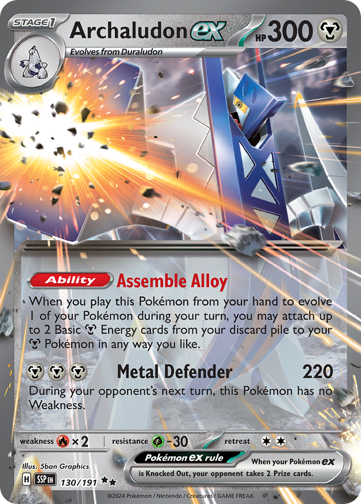 Archaludon ex - Pokemon Surging Sparks #130/191