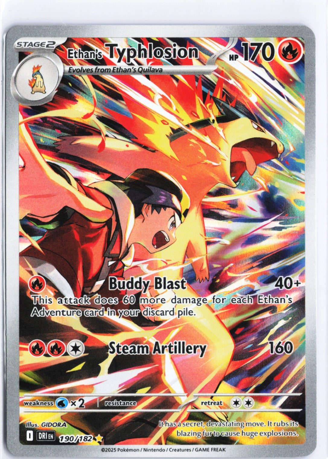 Ethan's Typhlosion Illustration Rare SV10: Destined Rivals 190/182 NM