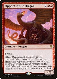 Opportunistic Dragon - Throne of Eldraine - 133