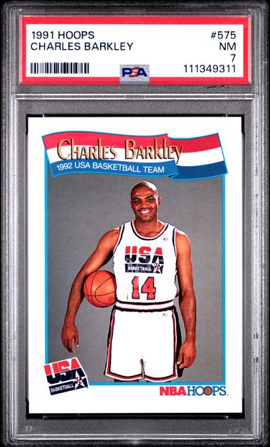 1991 HOOPS #575 CHARLES BARKLEY PSA#7