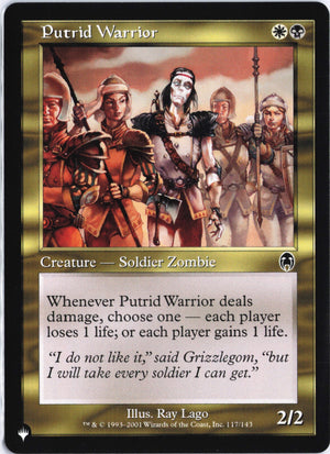 Putrid Warrior C The List Reprints 117/143 NM