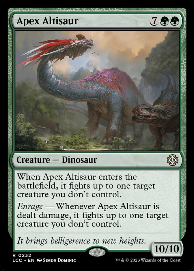 Apex Altisaur - The Lost Caverns of Ixalan Commander #232