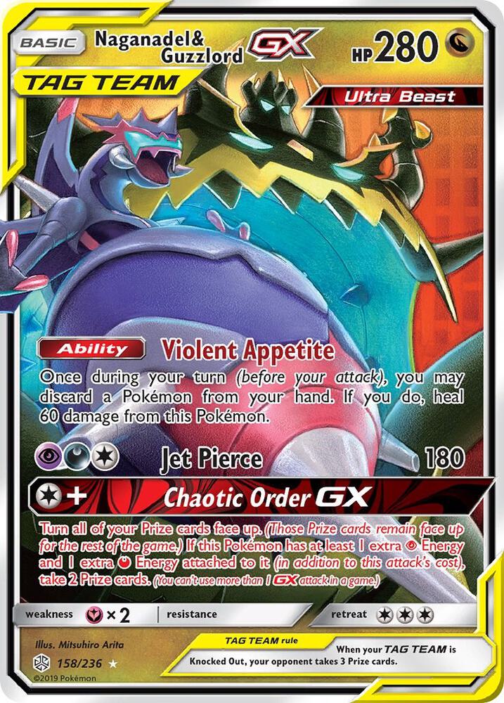 Naganadel & Guzzlord GX - SM - Cosmic Eclipse #158/236