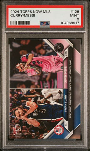 2024 TOPPS NOW MLS #128 CURRY/MESSI PSA#9