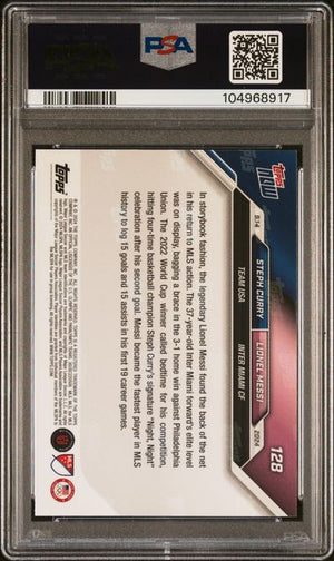2024 TOPPS NOW MLS #128 CURRY/MESSI PSA#9