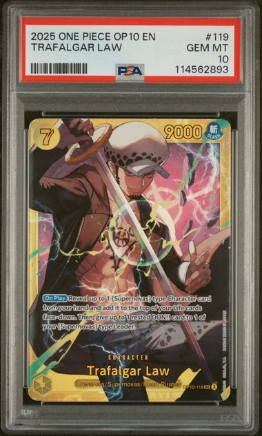 2025 ONE PIECE OP10-ROYAL BLOOD #119 TRAFALGAR LAW PSA#10
