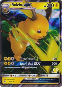 Raichu GX - 20/68 (#60 Pikachu Stamped) - Battle Academy - 020/068