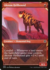 Akoum Hellhound (Showcase) - Zendikar Rising - 299