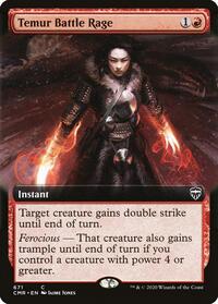 Temur Battle Rage (Extended Art) - Commander Legends - 671