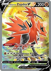 Galarian Zapdos V (Full Art) - Chilling Reign #173/198