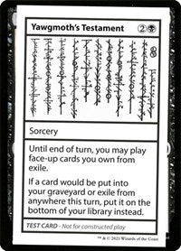 Yawgmoth's Testament (No PW Symbol) - Mystery Booster: Convention Edition Exclusives