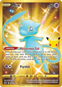 Mew (Secret) - PSA 9 - Pokemon Celebrations #025/025