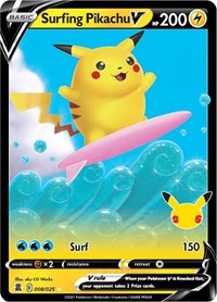 Surfing Pikachu V - Pokemon Celebrations #008/025
