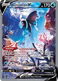 Lumineon V (Alternate Full Art) - SWSH09: Brilliant Stars - 156/172