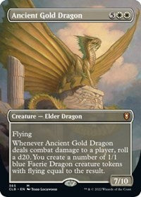 Ancient Gold Dragon (Borderless) - Commander Legends: Battle for Baldur's Gate #365
