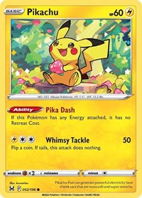 Pikachu - SWSH11: Lost Origin - 052/196