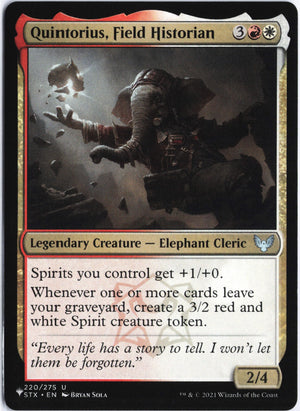 Quintorius, Field Historian U The List Reprints 220/275 NM