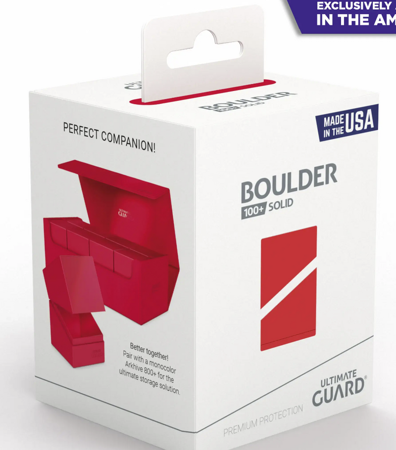Ultimate Guard Deck Case Boulder 100+: Solid Red