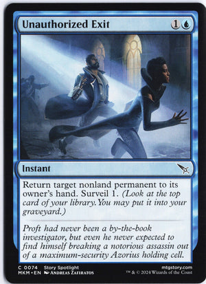 Unauthorized Exit C Murders at Karlov Manor 74 NM