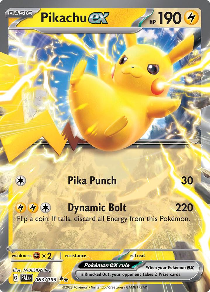 Pikachu ex - Pokemon Paldea Evolved #063/193