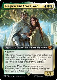 Aragorn and Arwen, Wed (Extended Art) - Universes Beyond: The Lord of the Rings: Tales of Middle-earth - 394