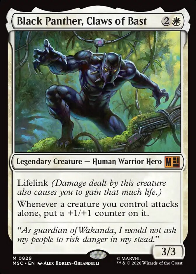 Black Panther, Claws of Bast - Marvel Super Heroes Commander #829
