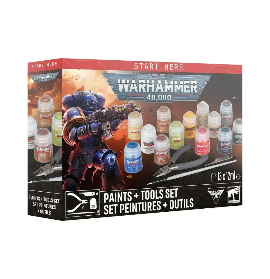 Warhammer 40,000 11th Edition Paints + Tools Set Miniatures
