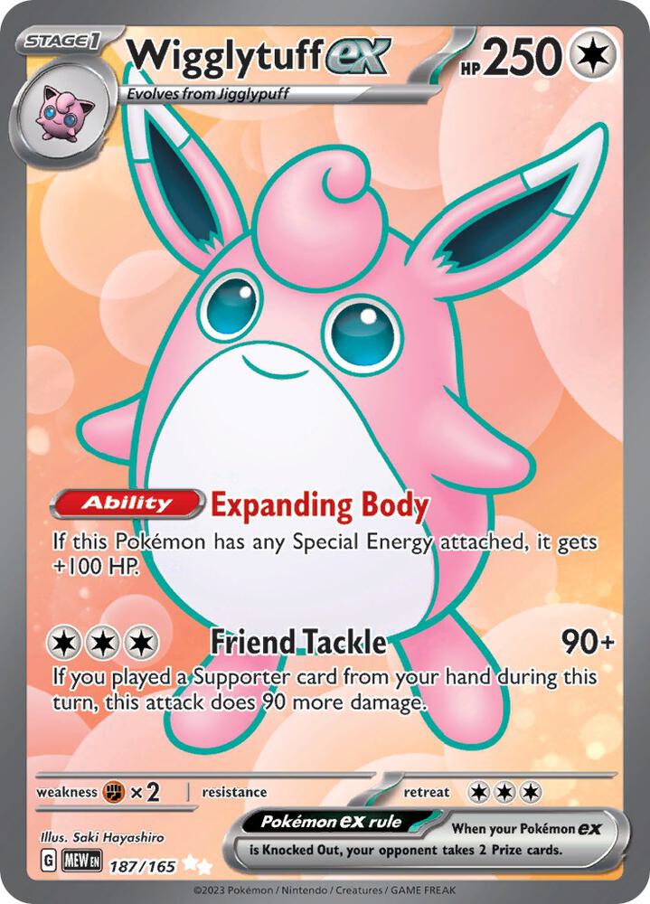 Wigglytuff ex - Scarlet & Violet 151 #187/165
