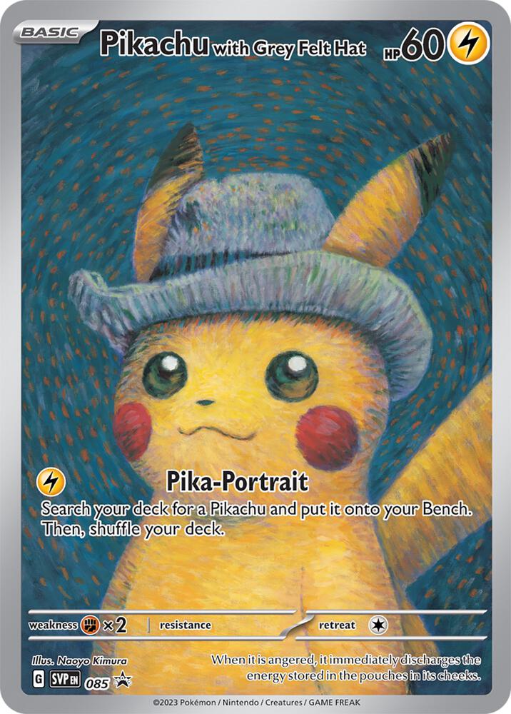 Pikachu with Grey Felt Hat - Scarlet & Violet Promo Cards #085