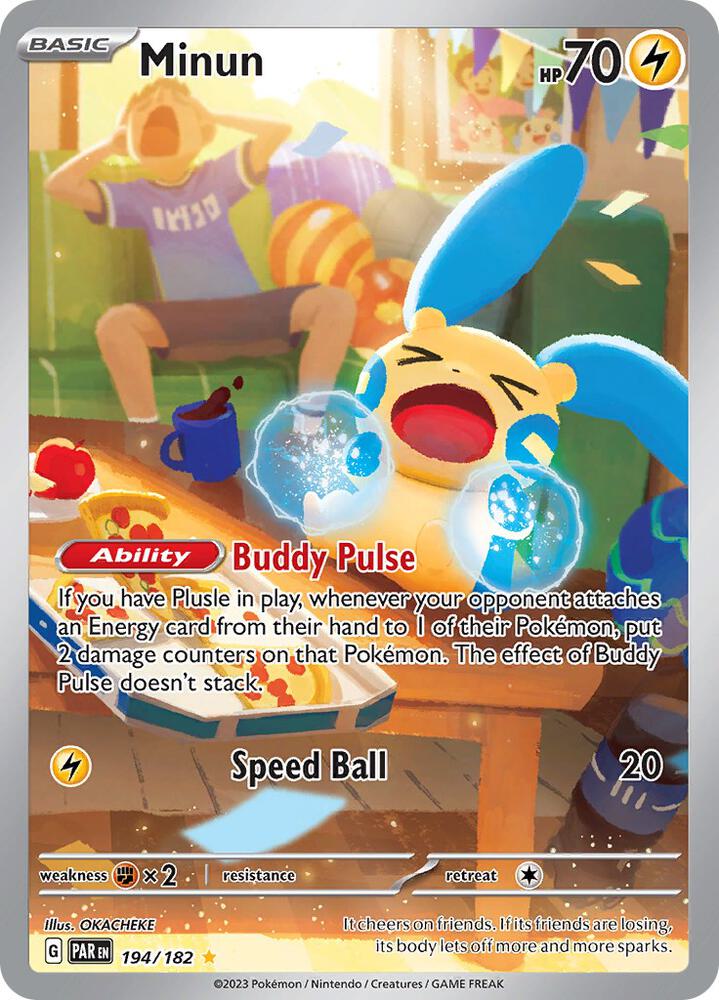 Minun - Pokemon Paradox Rift #194/182