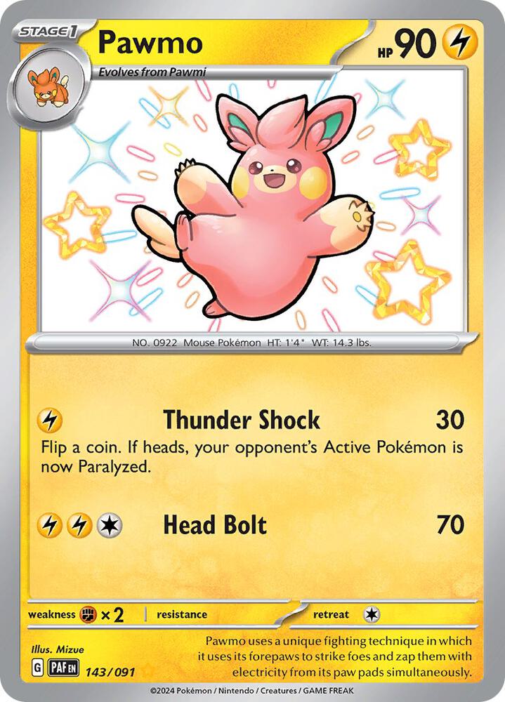 Pawmo - Pokemon Paldean Fates #143/091