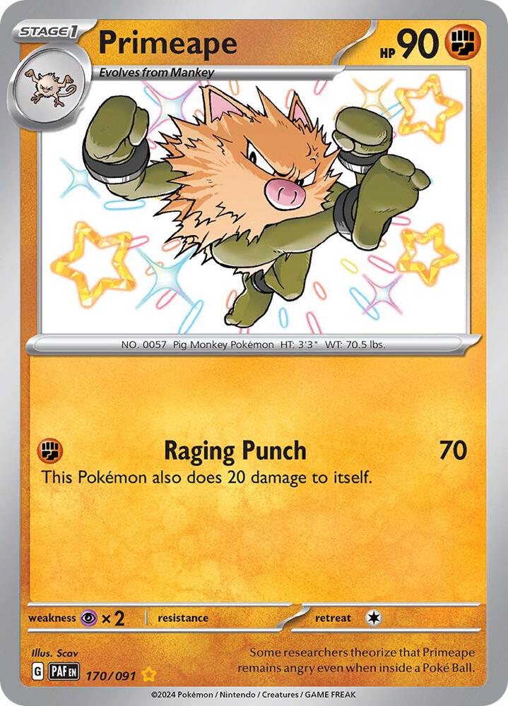 Primeape - Pokemon Paldean Fates #170/091