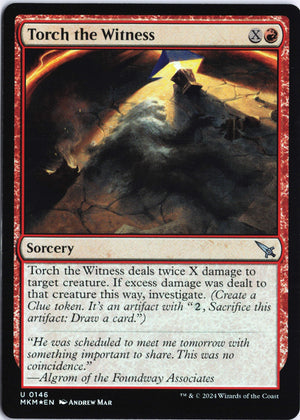 Torch the Witness (a) U Murders at Karlov Manor 146 NM