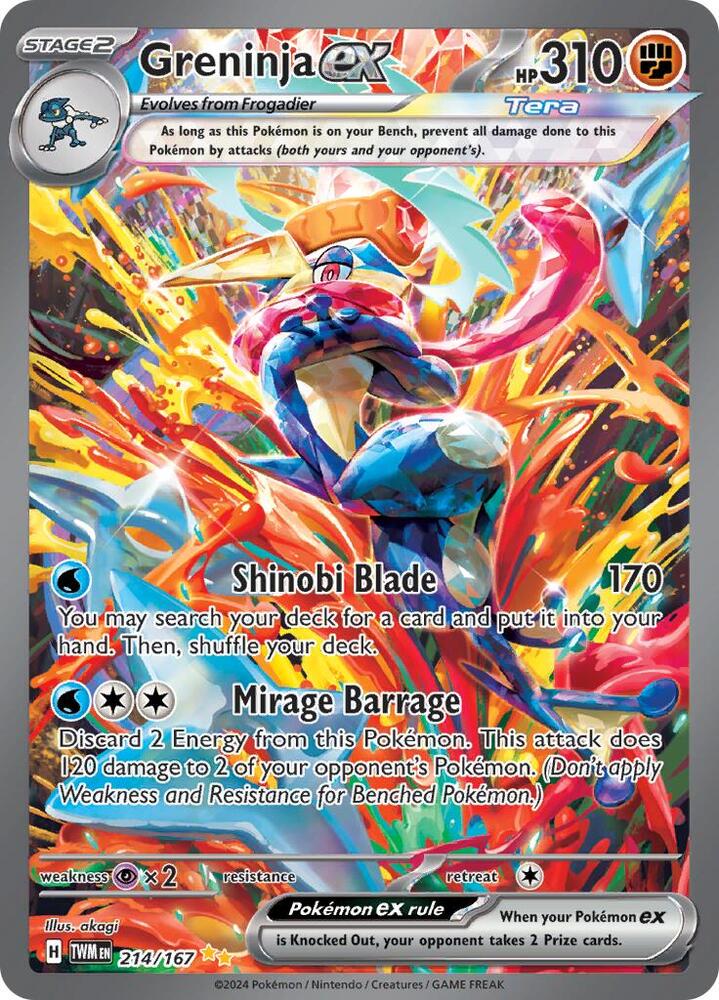 Greninja ex - Pokemon Twilight Masquerade #214/167