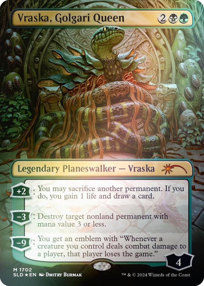 Vraska, Golgari Queen (1702) (Rainbow Foil) - Secret Lair Drop Series #1702