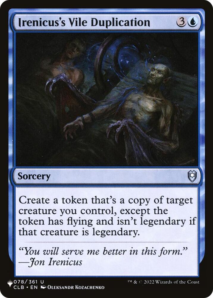 Irenicus's Vile Duplication - The List Reprints #078/361