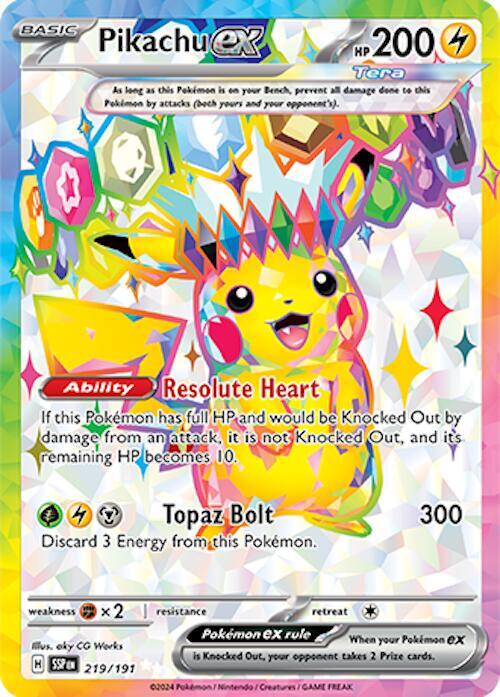 Pikachu ex - Pokemon Surging Sparks #219/191