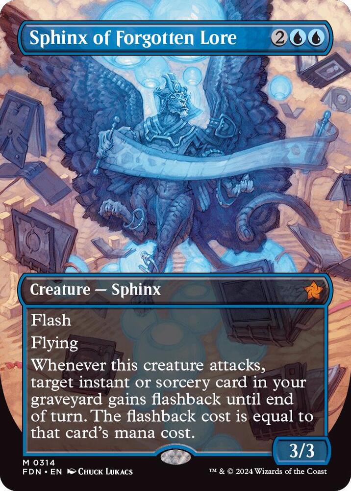 Sphinx of Forgotten Lore (Borderless) - Foundations #314