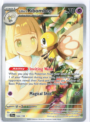 Lillie's Ribombee Illustration Rare SV09: Journey Together 164/159 NM