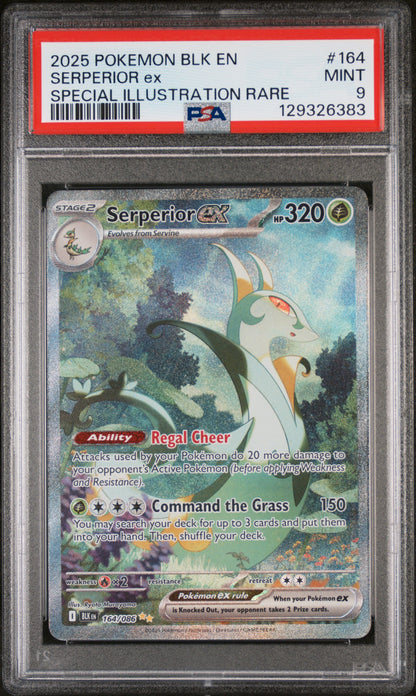 Serperior Ex Special Illustration Rare Pokemon Blk En-Black Bolt 164 NM PSA 9