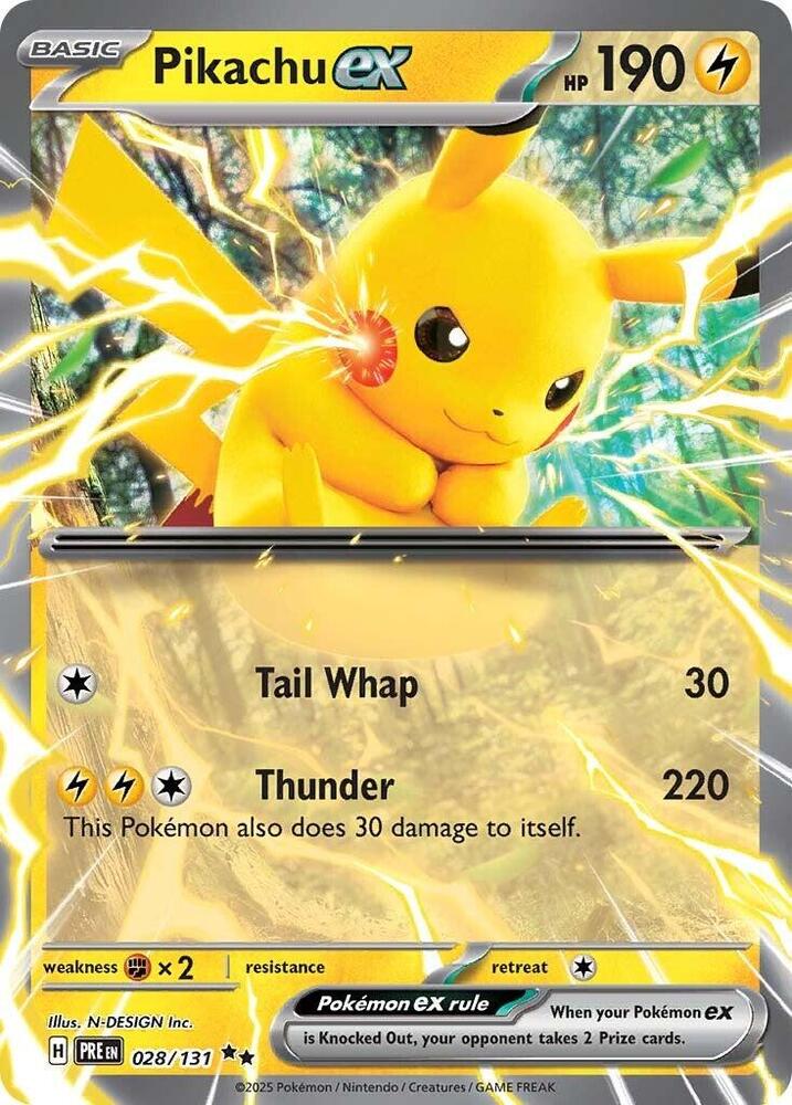 Pikachu ex - Pokemon Prismatic Evolutions #028/131