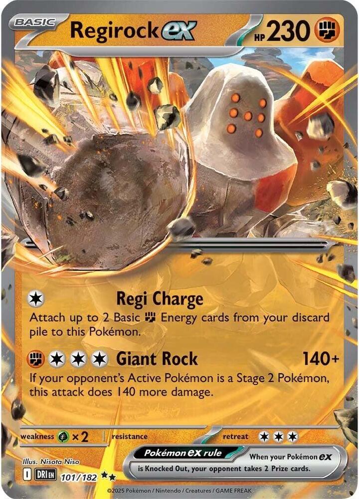 Regirock ex - Pokemon Destined Rivals #101/182