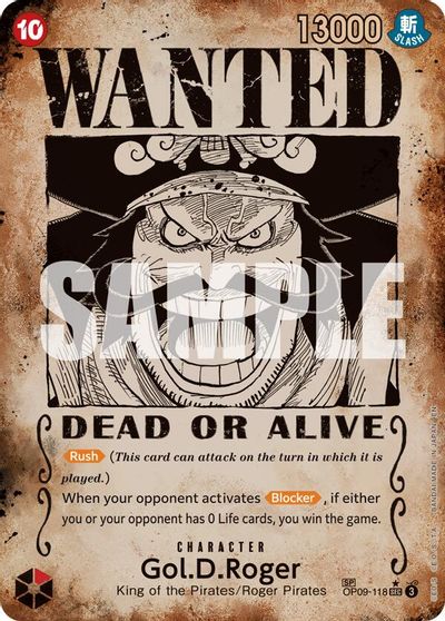 Gol.D.Roger [Wanted] OP09-118