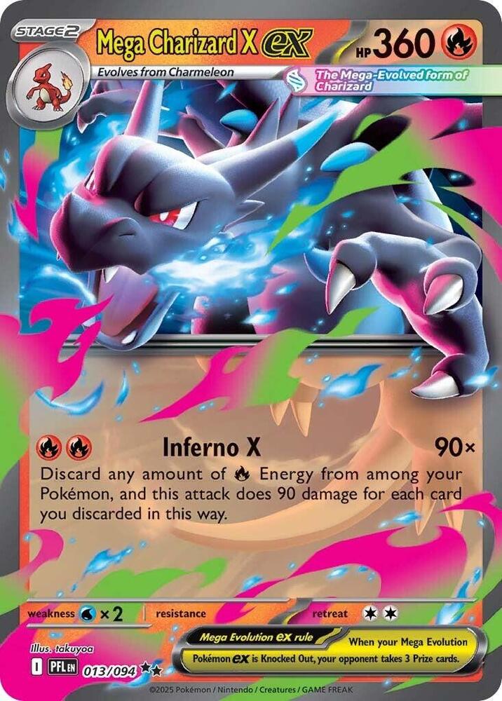 Mega Charizard X ex - Pokemon Phantasmal Flames #013/094