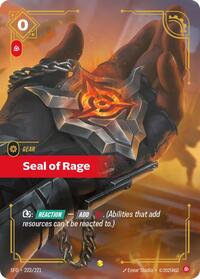Seal of Rage (Overnumbered) - Spiritforged - 222/221