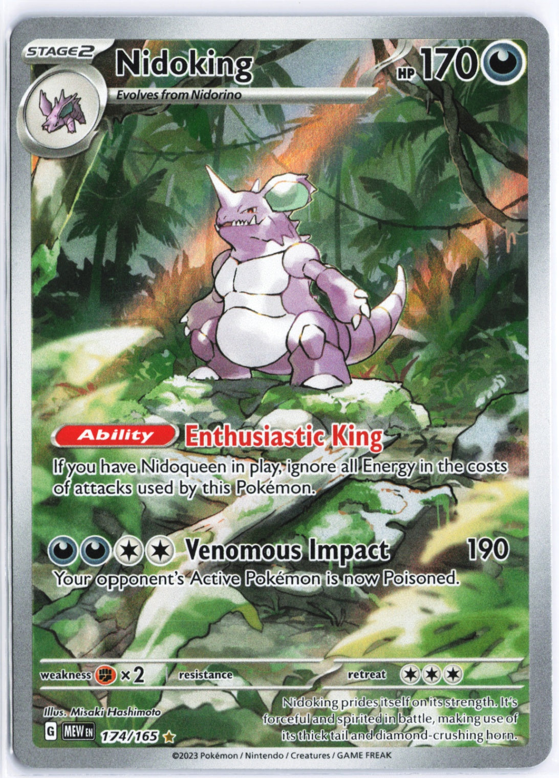 Nidoking - Illustration Rare SV: Scarlet & Violet 151 174/165 NM