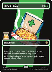 Ninja Pizza (Borderless) (Surge Foil) - Commander: Teenage Mutant Ninja Turtles - 93