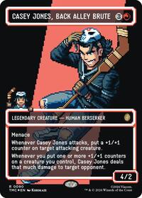 Casey Jones, Back Alley Brute (Borderless) (Surge Foil) - Commander: Teenage Mutant Ninja Turtles #90
