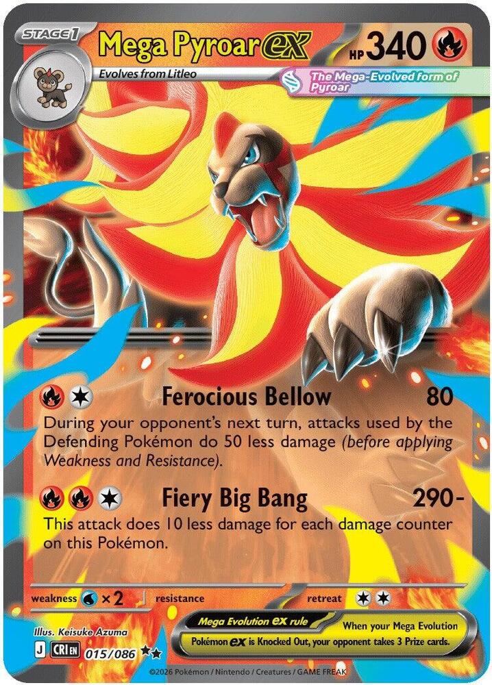 Mega Pyroar ex - Chaos Rising #015/086