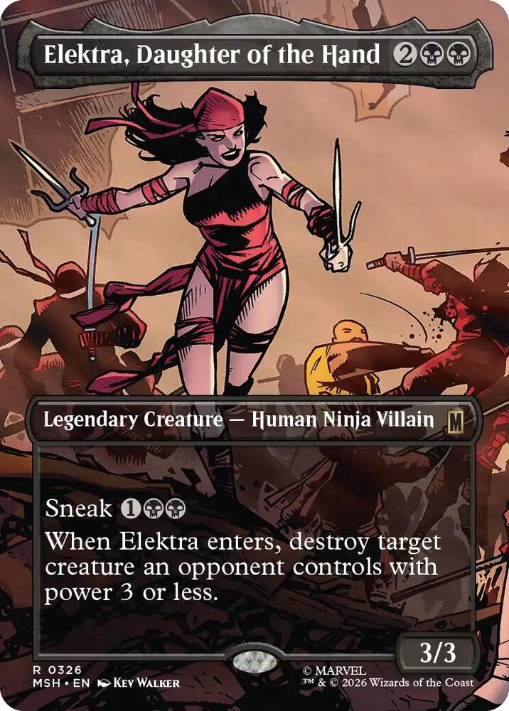 Elektra, Daughter of the Hand (Borderless) (0326) - Marvel Super Heroes #326